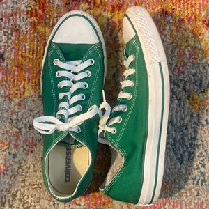 Converse low top green- size 11 women’s and size 9 men’s